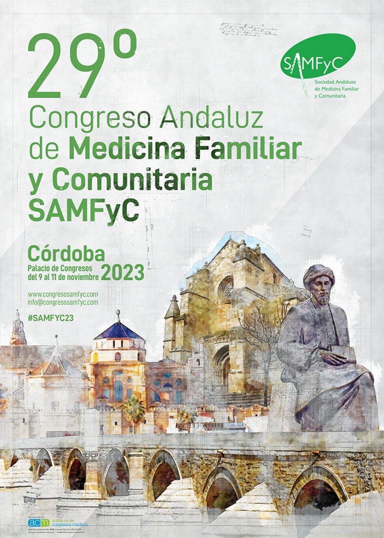 29º Congreso Andaluz de Medicina Familiar y Comunitaria SAMFyC, del 9 al 11 de noviembre, Córdoba