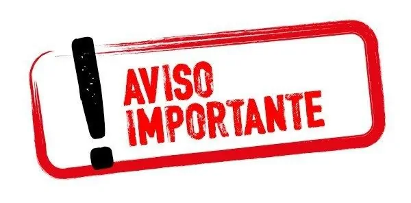 Aviso importante